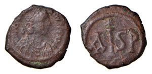 GIUSTINIANO I (527-565) 16 NUMMI gr.6,3  - ... 