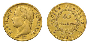FRANCIA - NAPOLEONE I (1804-1814) 40 FRANCHI ... 