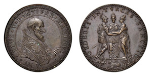 ROMA - PIO V (1566-1572) MEDAGLIA AE  - Anno ... 