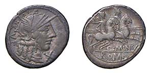 MINUCIA (122 a.C.) Q. Minucius Rufus DENARIO ... 