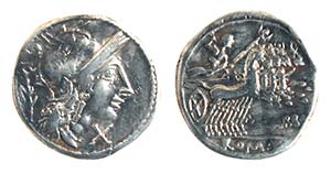 PAPIRIA (122 a.C.) M.Papirius Carbo DENARIO ... 