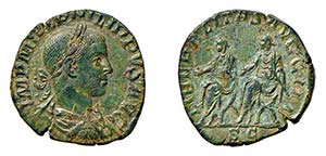 FILIPPO II (247-249) SESTERZIO gr.11,2 - ... 