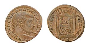 MASSENZIO (306-312) FOLLIS - Zecca Aquileia ... 