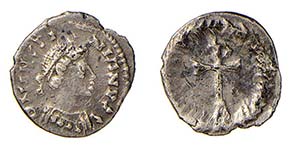 GIUSTINIANO I (527-565) OTTAVO DI SILIQUA ... 