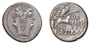ROMANO-CAMPANE (225-212 a.C.) QUADRIGATO ... 