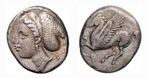 CORINTIA - CORINTO (350-300 a.C.) DRACMA ... 