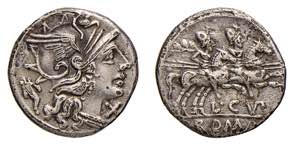 CUPIENNA (147 a.C.) L. Cupiennius DENARIO -  ... 
