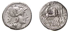 MAENIA (132 a.C.) P. Maenius M.f. Antias - ... 