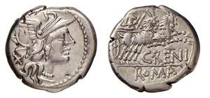 RENIA (138 a.C.) C.Renius - DENARIO -  ... 
