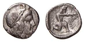 THRACIA - THASOS (411-350 a.C.) TETROBOLO ... 