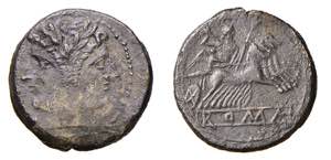 ROMANO CAMPANE (303-211 a.C.) QUADRIGATO ... 