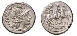 ATILIA (148 a.C.) Marcus Atilius Serranus - ... 