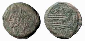 ROMA - SERIE DELLASINO (169-158 a.C.) ASSE ... 