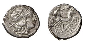 FURIA (169-158 a.C.) Furius Purpurio - ... 