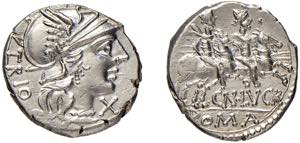 LUCRETIA (136 a.C.) Cn. Lucretius Trio - ... 