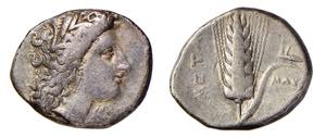 LUCANIA - METAPONTUM (330-290 a.C.) DIDRAMMA ... 