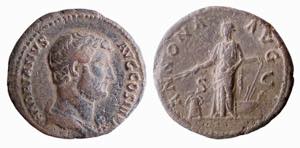 ADRIANO (117-138) ASSE -D/Busto drappeggiato ... 