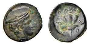 MACEDONIA - TRAGILOS (circa 400 a.C.) AE 18 ... 