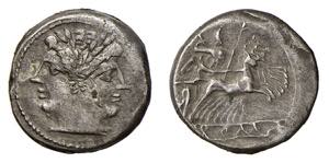 ROMANO CAMPANE (225-212 a.C.) QUADRIGATO  ... 