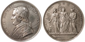 ROMA - PIO IX (1846-1778) MEDAGLIA AR - ANNO ... 