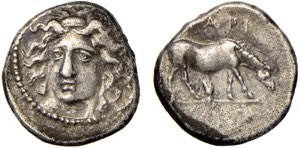 THESSAGLIA - LARISSA (400-344 a.C.) DRACMA ... 