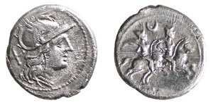 ROMA - ANONIME (circa 207 a.C.) DENARIO - ... 