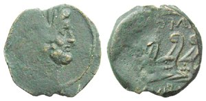 VIBIA (circa 90 a.C.) ASSE  gr.9,6 - D/Testa ... 