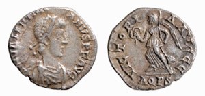 VALENTINIANO II (375-392) SILIQUA RIDOTTA O ... 