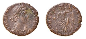 THEODOSIO I (383-388) FOLLIS RIDOTTO - Zecca ... 