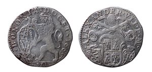 BOLOGNA - ALESSANDRO VII (1655-1667) LIRA DA ... 