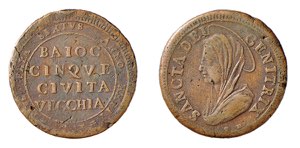 CIVITAVECCHIA - PIO VI (1775-1799) MADONNINA ... 