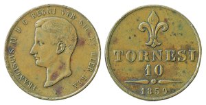 NAPOLI - FRANCESCO II (1859-1860) 10 TORNESI ... 