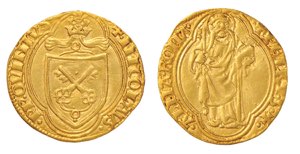 ROMA - NICOLO V (1447-1455) DUCATO gr.3,5 - ... 