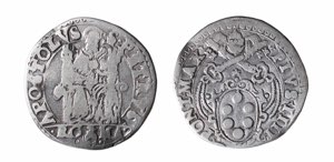 ROMA - PIO IV (1559-1565) TESTONE - D/Stemma ... 