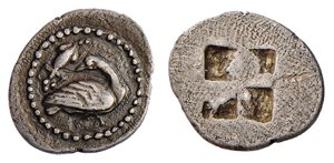 MACEDONIA - EION (500-437 a.C.) TRIHEMIOBOL ... 