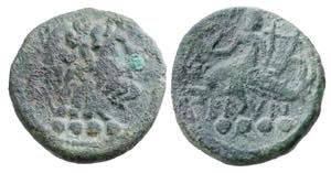 CALABRIA - BRUNDISIUM (217-200 a.C.) TRIENS  ... 