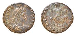 THEODOSIO I (379-395) FOLLIS - Zecca ... 