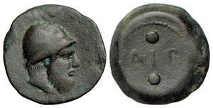 SICILIA - LIPARA (425 circa a.C.) HEXAS gr. ... 