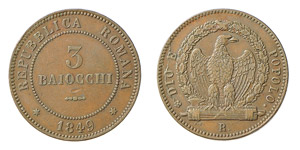 ROMA - REPUBBLICA ROMANA (1848-1849) 3 ... 