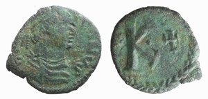 GIUSTINIANO I (527-565) MEZZO FOLLIS - Zecca ... 