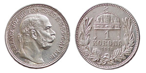 AUSTRIA - FRANZ JOSEPH I (1848-1916) 1 CROWN ... 