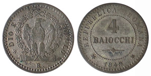 ROMA - REPUBBLICA ROMANA (1848-1849) 4 ... 