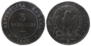 ROMA - REPUBBLICA ROMANA (1848-1849) 3 ... 
