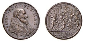 ROMA - PIO V (1566-1572) MEDAGLIA AE - Ae - ... 