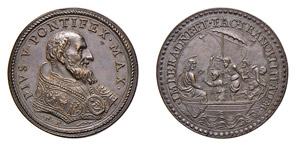 ROMA - PIO V (1566-1572) MEDAGLIA AE - Anno ... 
