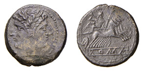 ROMANO CAMPANE (303-211 a.C.) QUADRIGATO - ... 