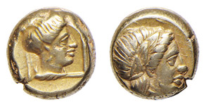 ASIA MINORE - LESBOS (377-326 a.C.) EL- ... 