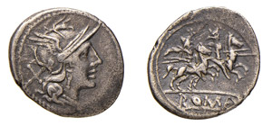 ROMA - ANONIME (dopo il 211 a.C.) DENARIO - ... 