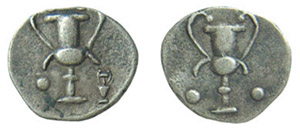 CALABRIA - TARENTUM (302-228 a.C.) OBOLO ... 