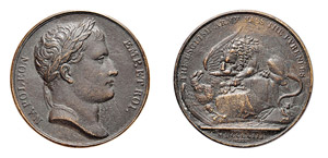 NAPOLEONE I (1813) MEDAGLIA FUSA IN AE - ... 